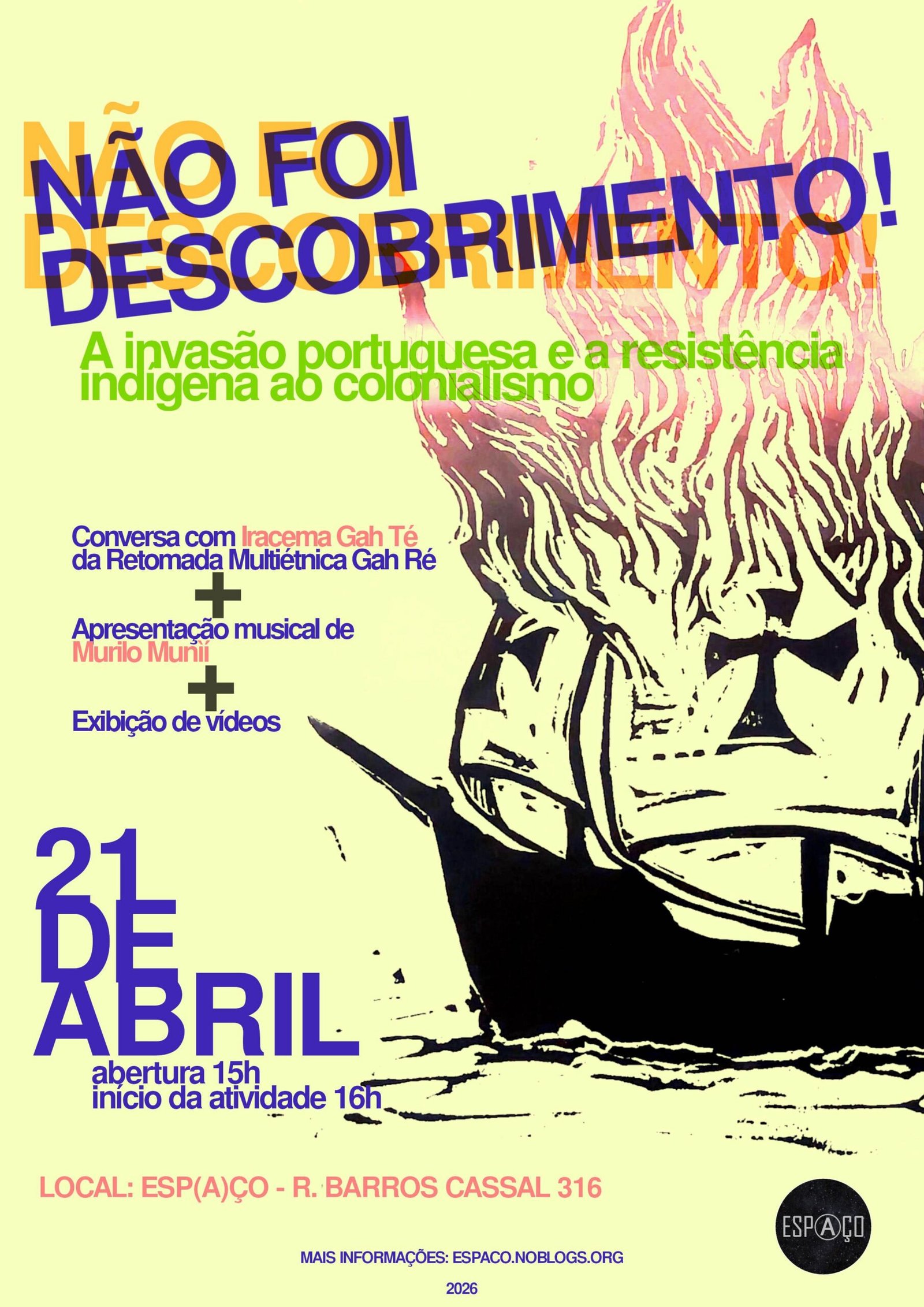 ADIADA! – 21/04 – Não foi descobrimento! – A invasão portuguesa e a resistência indígena ao colonialismo