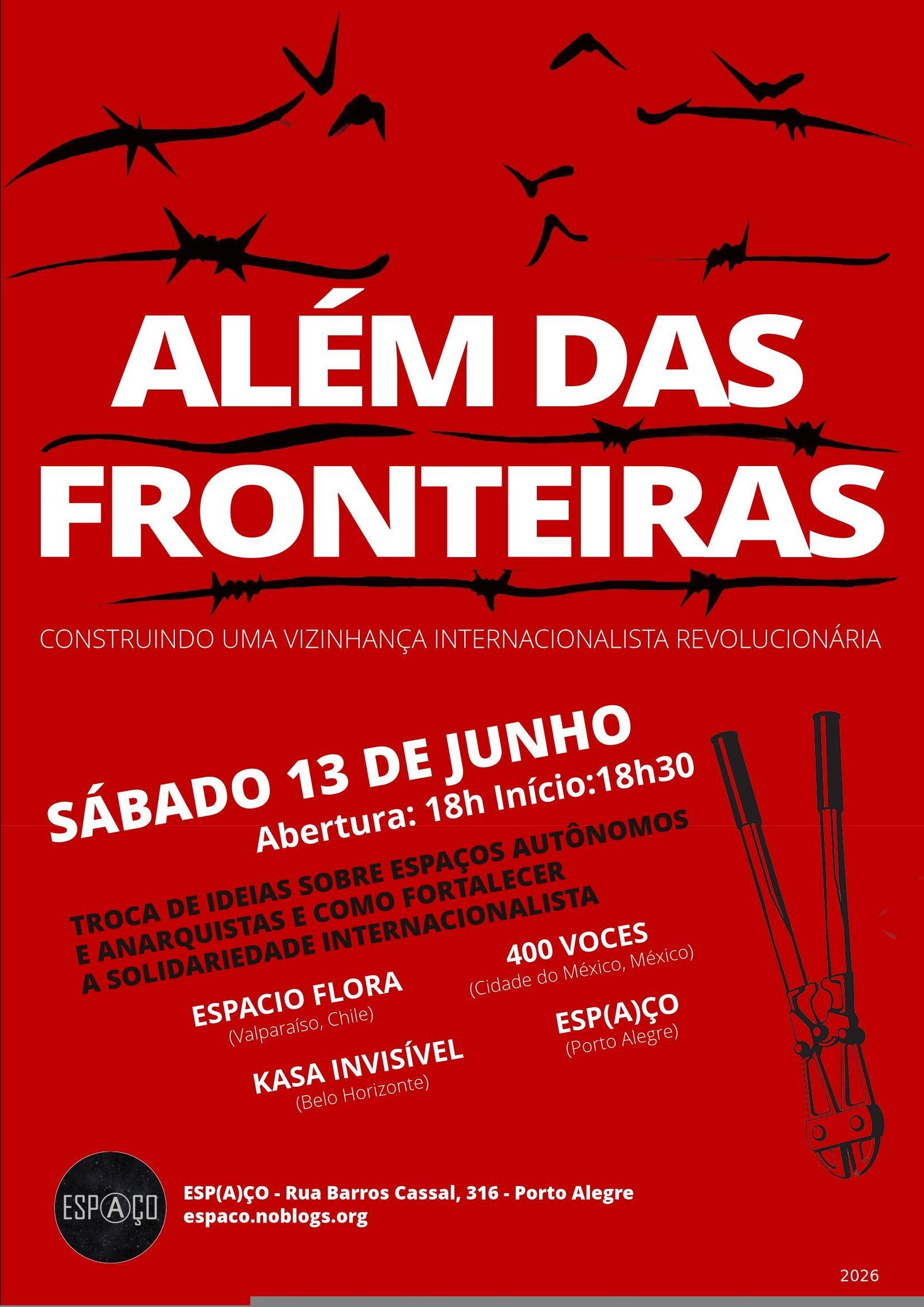 13/06 – Além das Fronteiras: Construindo Uma Vizinhança Internacionalista Revolucionária