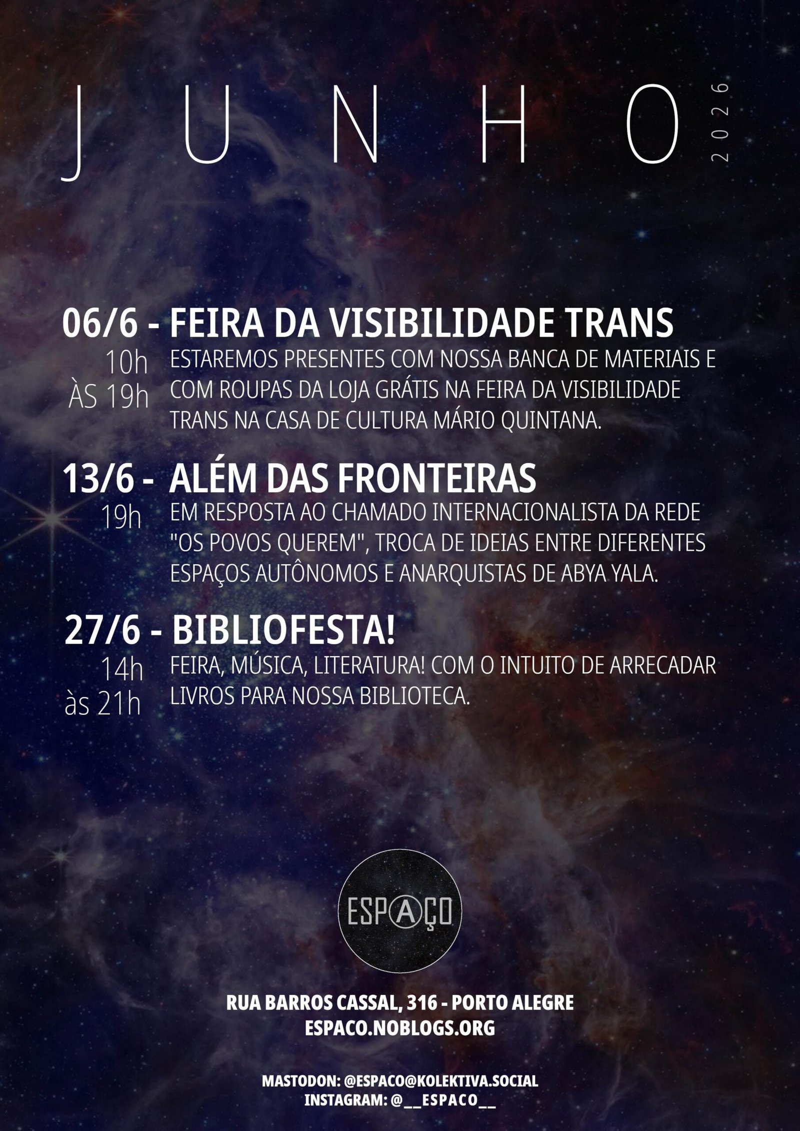 Programação de Junho 2026
